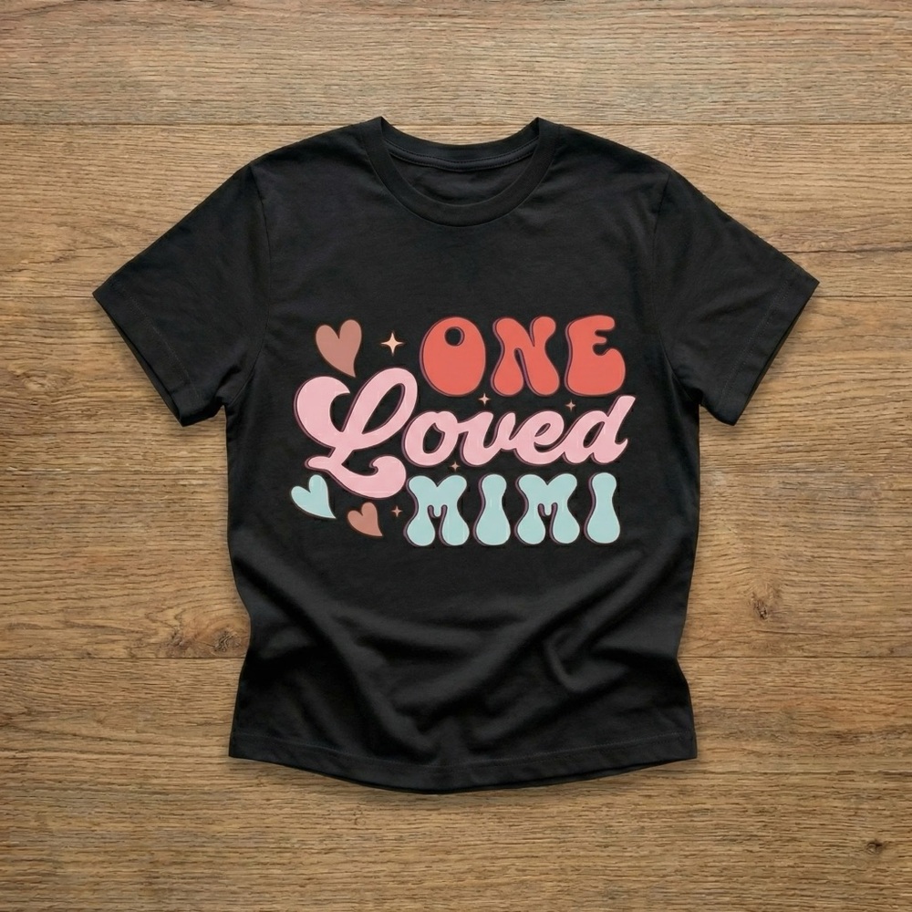 Gildan Black Tee with Colorful Graphic